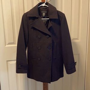 New York & Company Brown Pea Coat